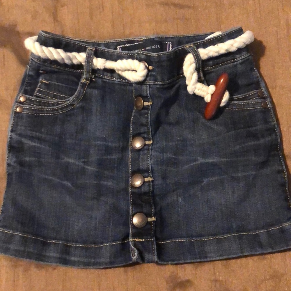 Girls size 5 Tommy Hilfiger nautical denim skirt